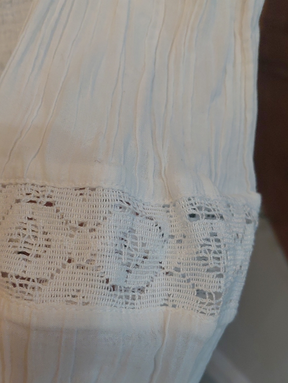 White Long-Sleeve Smocked Peasant Top - Picture 5 of 6